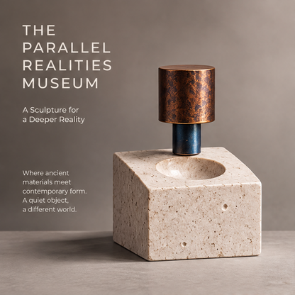 The Parallel Realities Museum – Stone & Bronze Column Art Sculpture