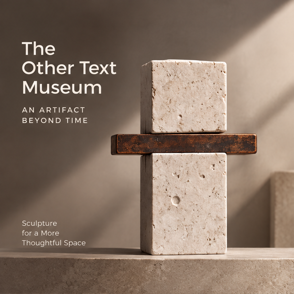 The Other Text Museum – Cross Stone Art Sculpture