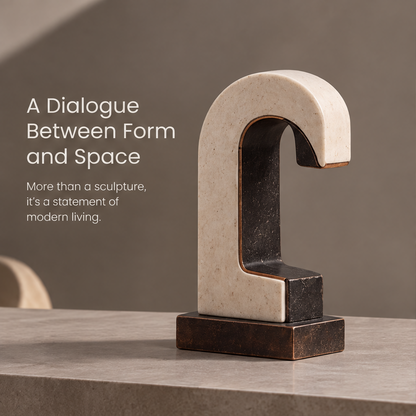 A Dialogue Between Form and Space – Arch-in-Arch Stone Bronze Art Sculpture