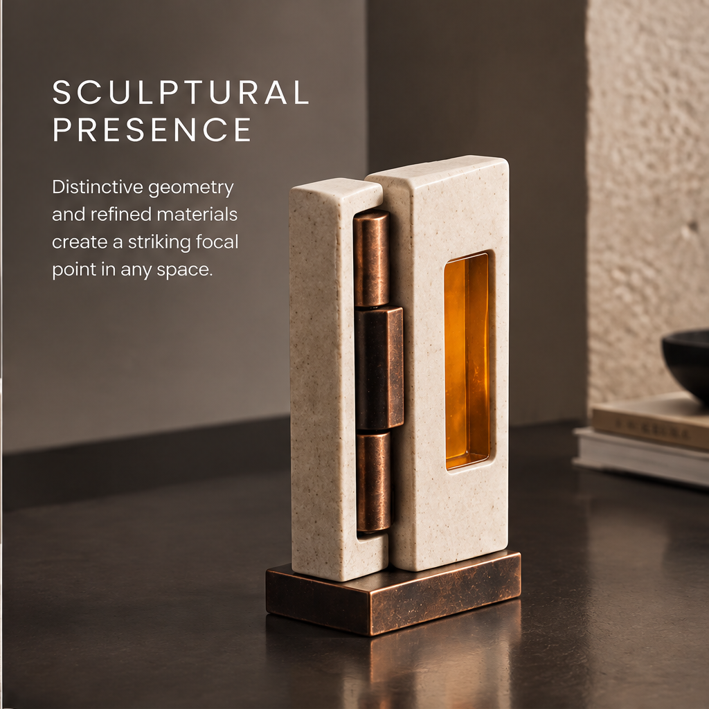 The Otherworldly Reality Museum – Hinge Stone Amber Glass Art Sculpture