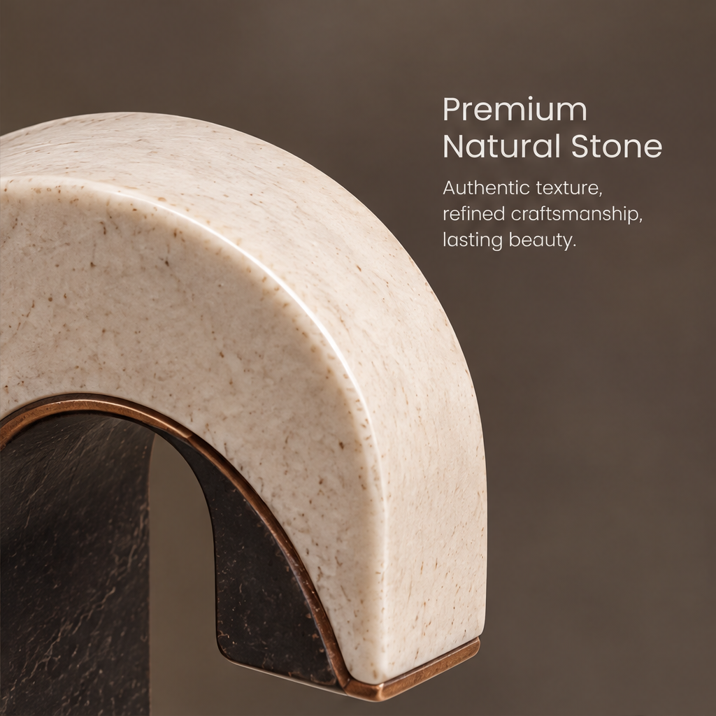 A Dialogue Between Form and Space – Arch-in-Arch Stone Bronze Art Sculpture