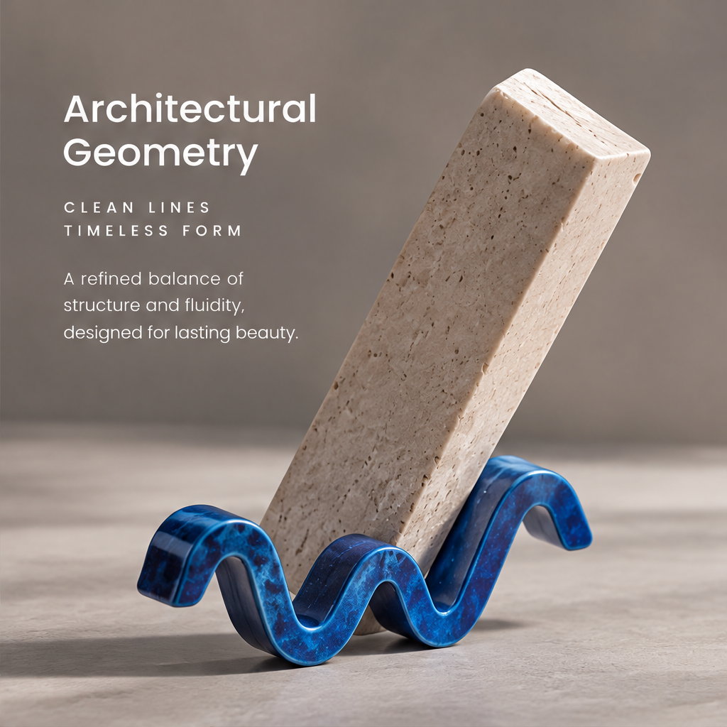 The Archive of Existence – Wave Base Stone Art Sculpture