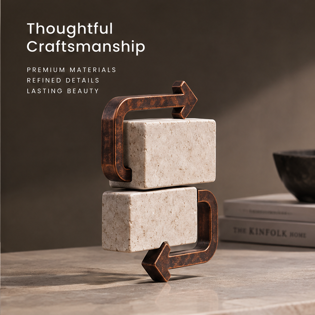The Exchange – Dual Arrow Stone Art Sculpture