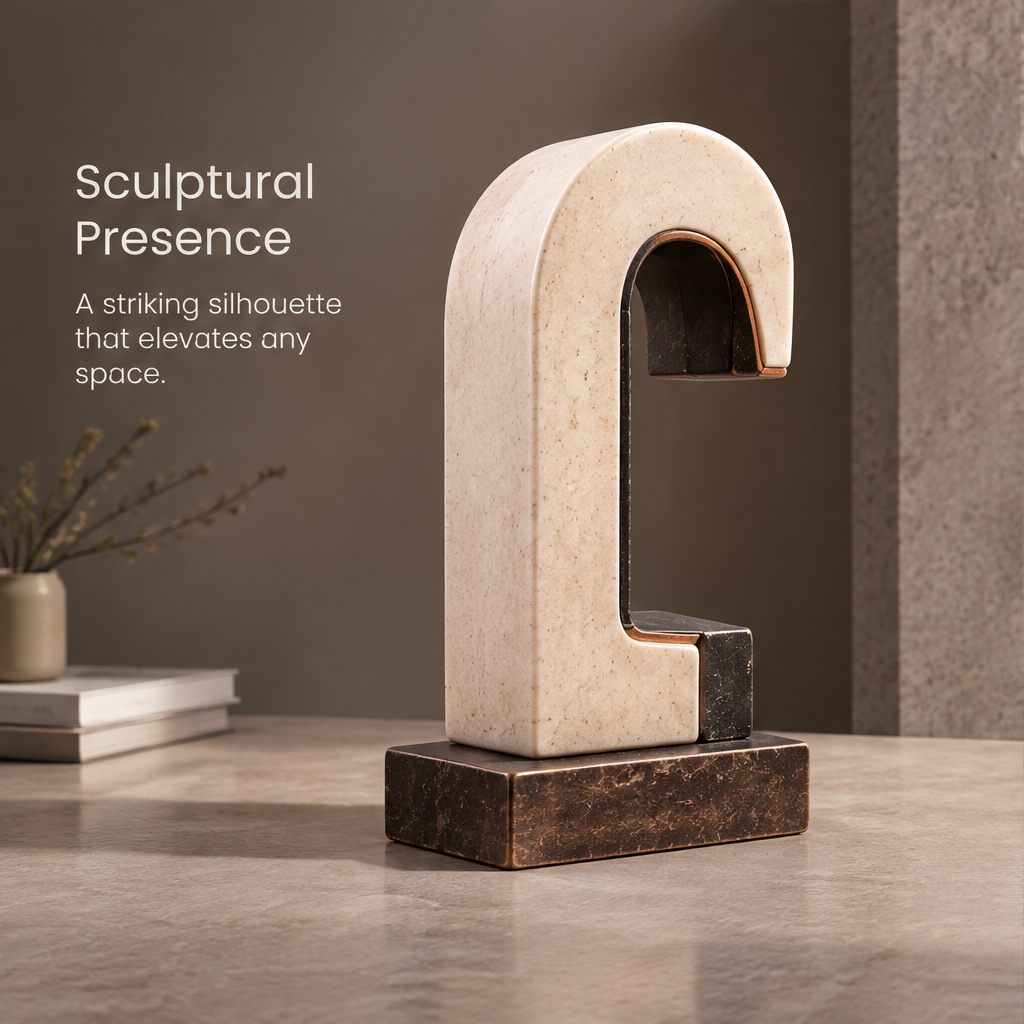 A Dialogue Between Form and Space – Arch-in-Arch Stone Bronze Art Sculpture