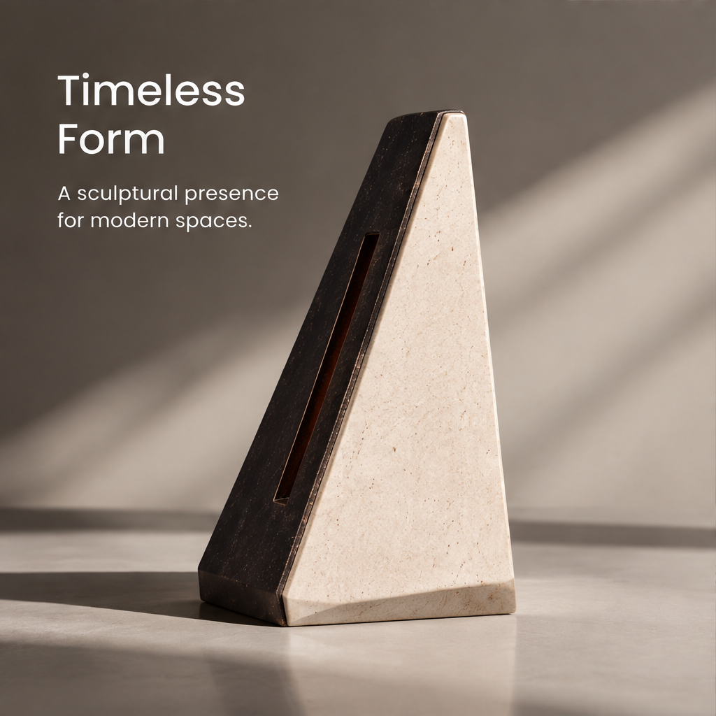 The Art of Otherness – Dual Stone Triangle Art Sculpture