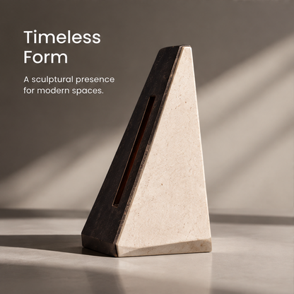 The Art of Otherness – Dual Stone Triangle Art Sculpture