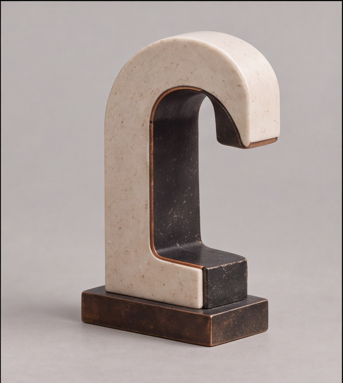A Dialogue Between Form and Space – Arch-in-Arch Stone Bronze Art Sculpture
