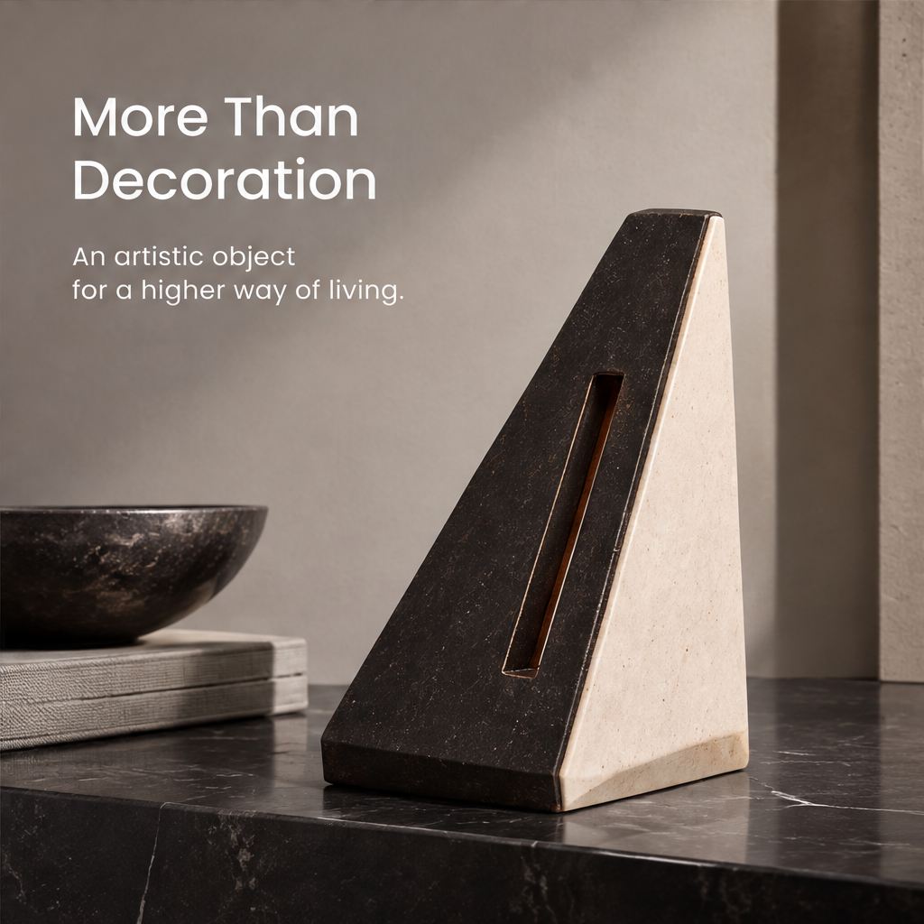 The Art of Otherness – Dual Stone Triangle Art Sculpture